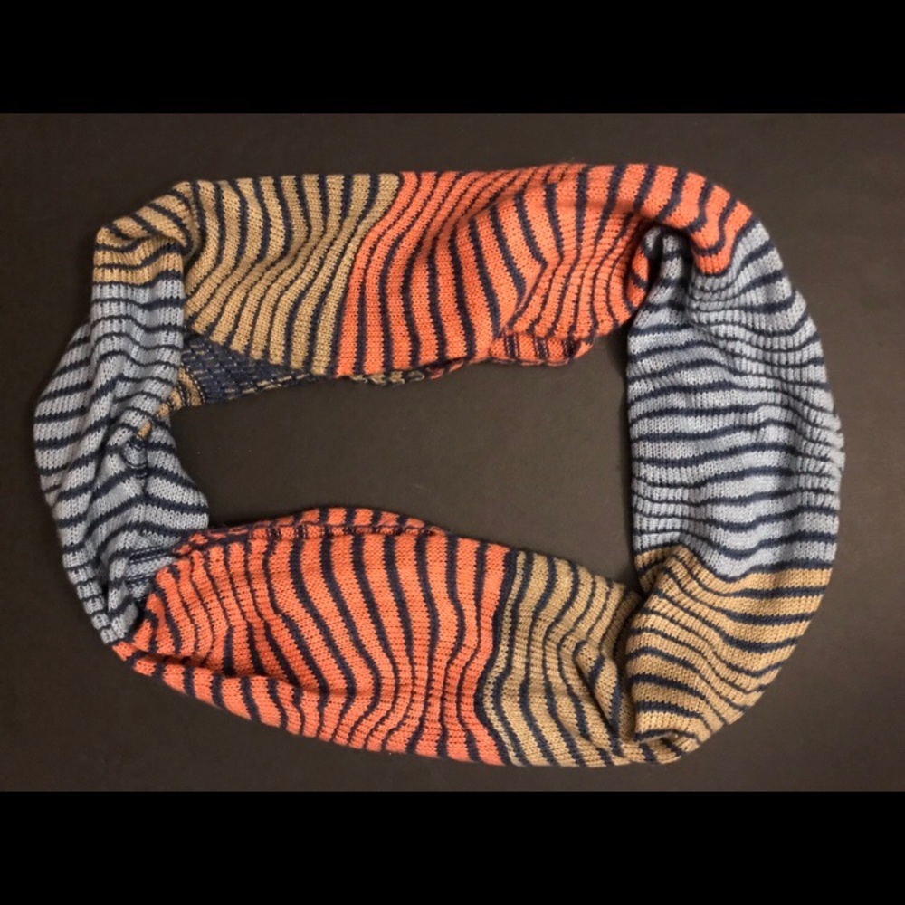Multicolored Striped Infinity Scarf